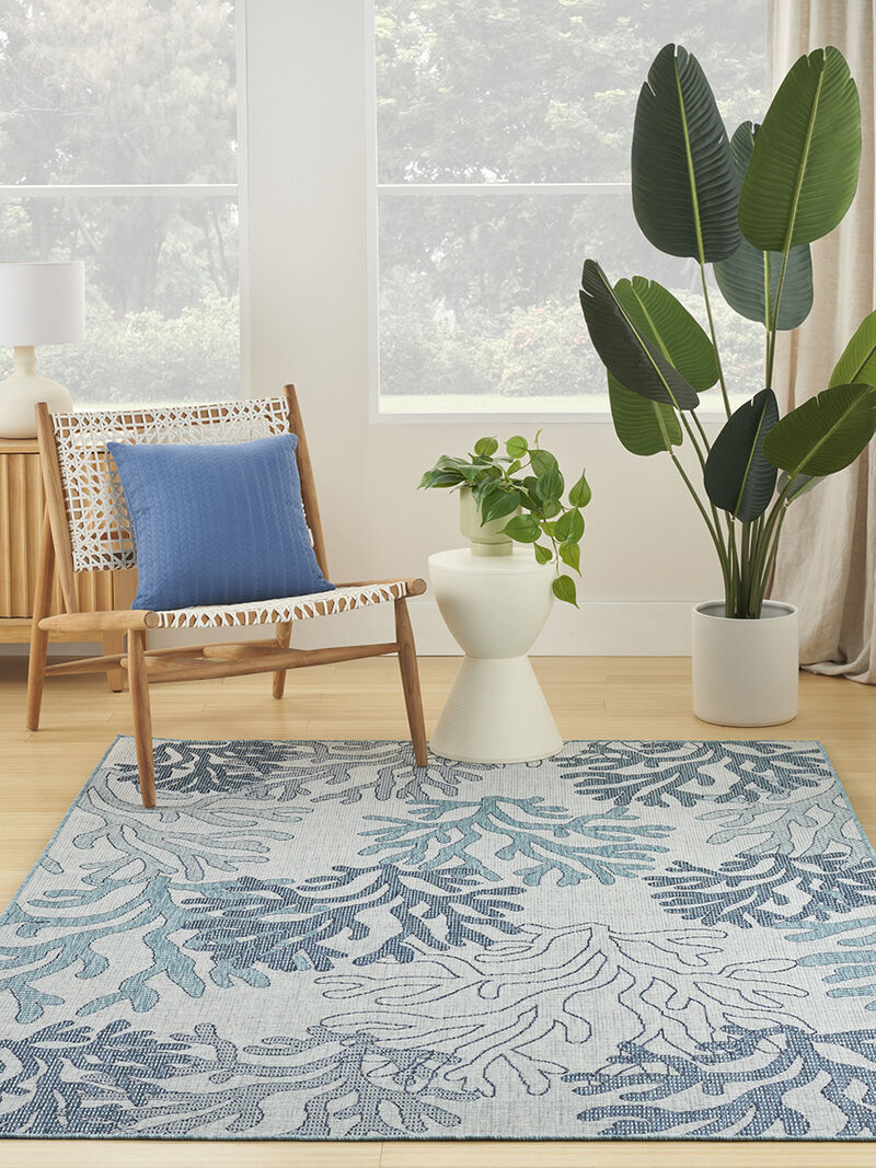 Garden Oasis GOA05 Blue 4' x 6' Rug