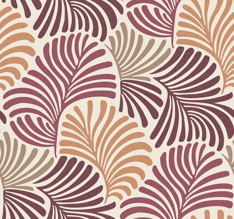 Trousdale Raspberry Fanning Flora Wallpaper