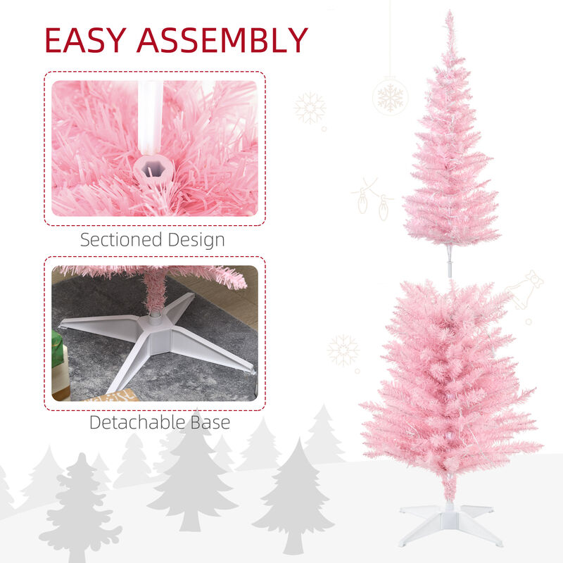 BreeBe 5' Artificial Pencil Christmas Tree with Realistic Branches image number 6