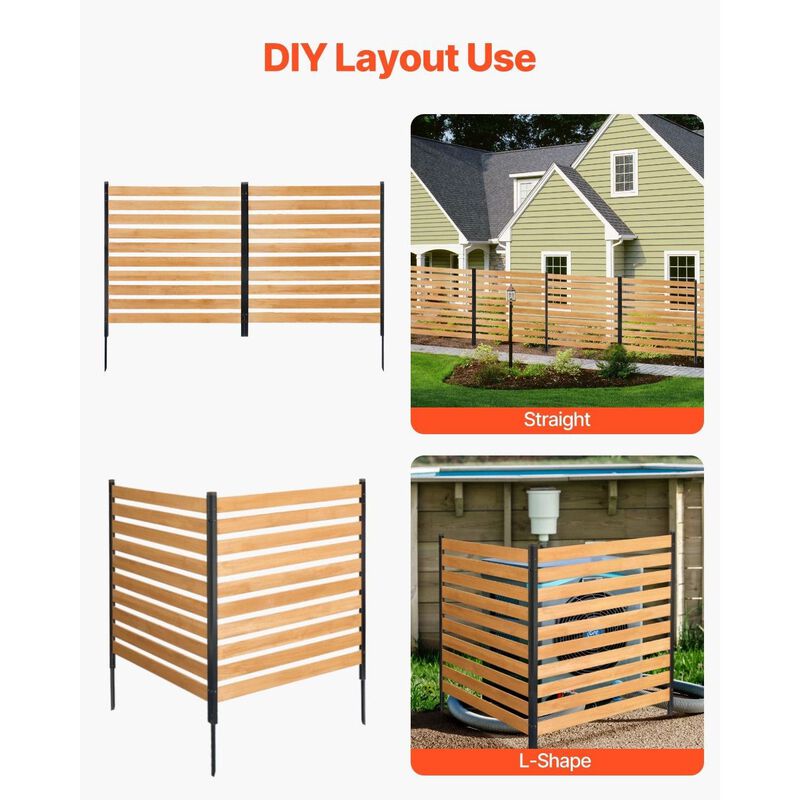 Outdoor Wood Privacy Screen Fence for AC Unit, Pool Equipment & Trash Can Cover image number 4