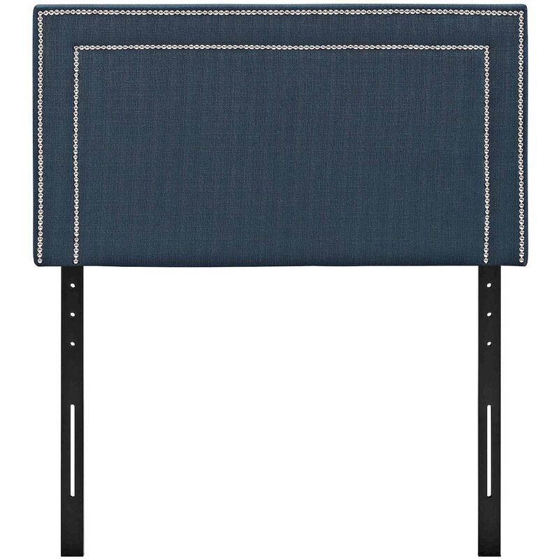 Modway Jessamine Upholstered Fabric Twin Headboard Size with Nailhead Trim in Azure, image number 1