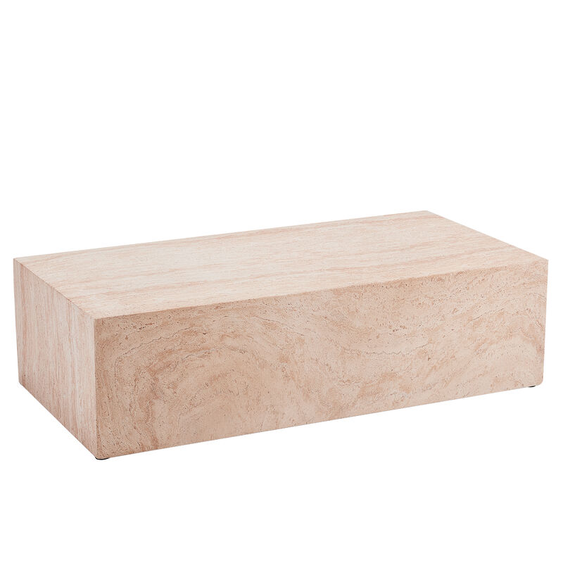 Christopher Knight Home Aherne 43.5" Patio Rectangular Lightweight Concrete Coffee Table image number 0