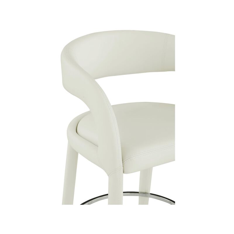 Meridian Furniture Sylvester Vegan Leather Stool