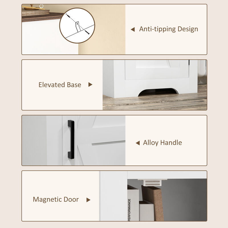 Freestanding Kitchen Storage Cabinet With Shelves And Doors For Extra Pantry Space
