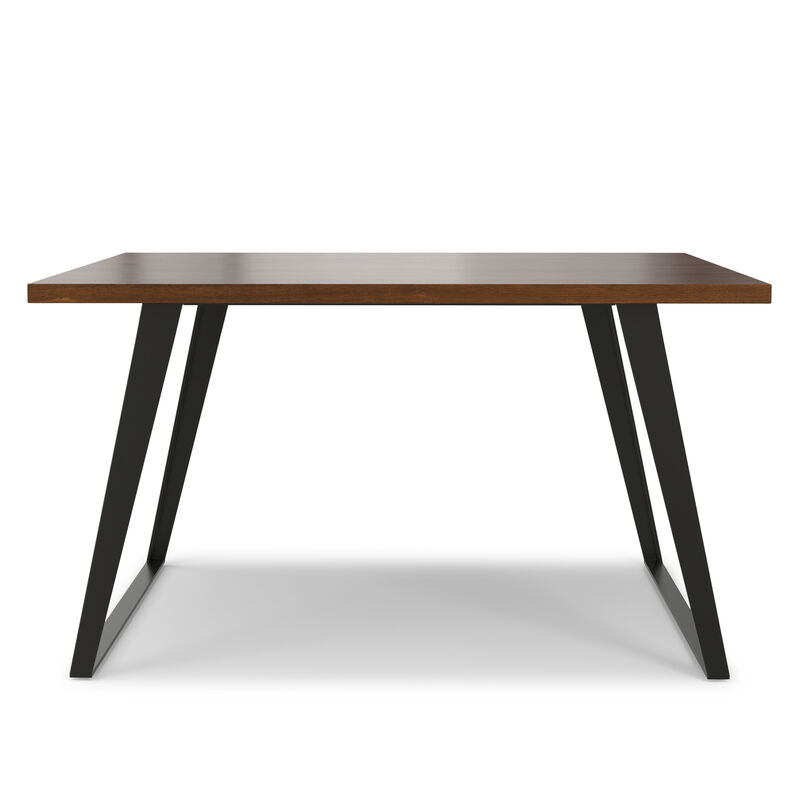 Lowry 54 inch x 54 inch Square Modern Industrial Square Dining Table in Walnut Veneer image number 3