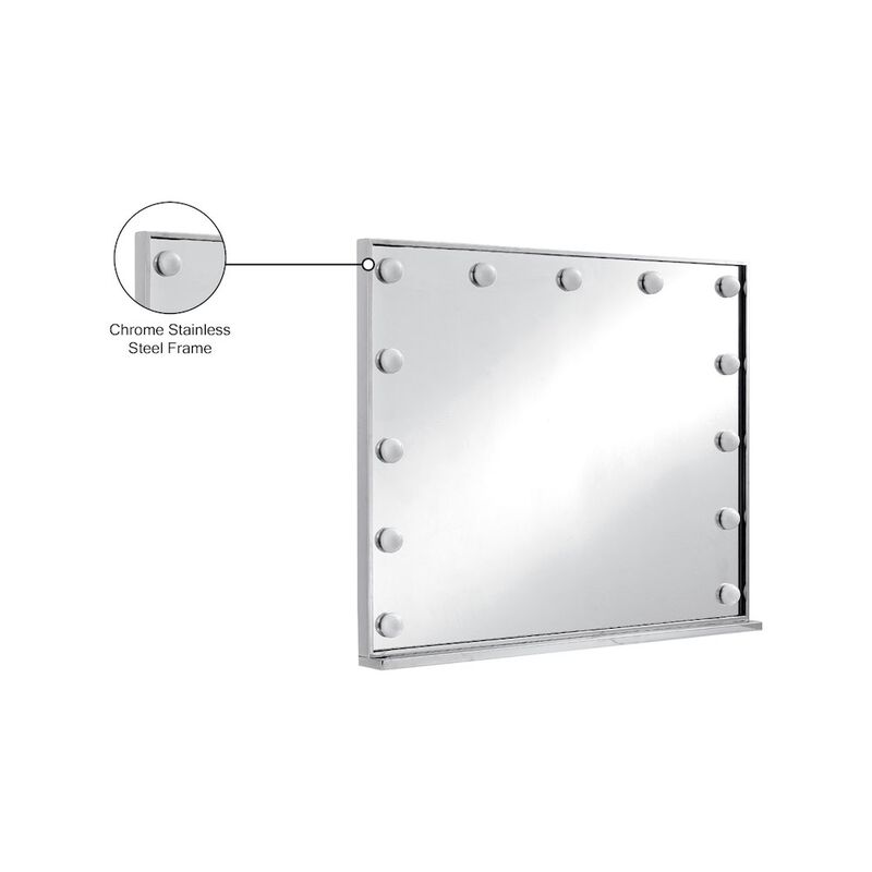 Meridian Furniture Hollywood Chrome Mirror
