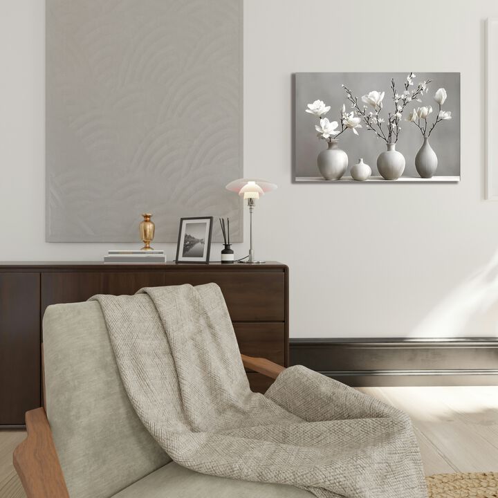 White Flower Botanical Canvas |  Ready to Hang
（12x16x0.6 inch）