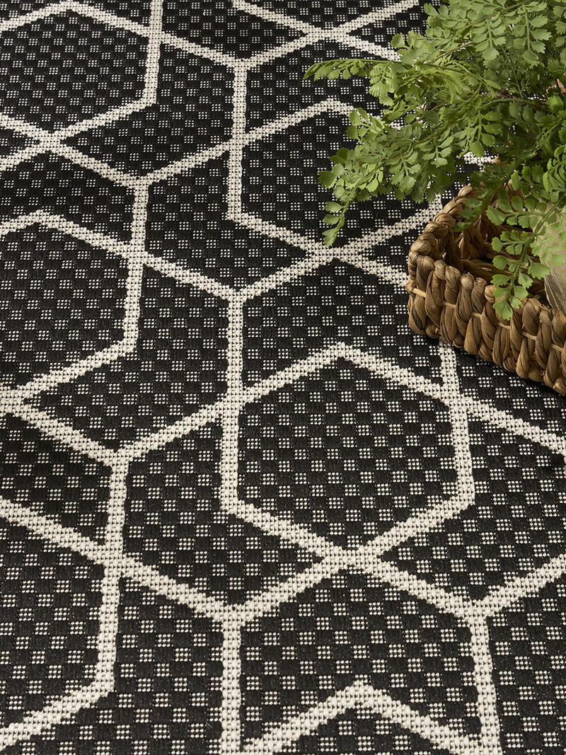 Horizon Indoor/Outdoor HOZ01 Black 9' x 12' Rug