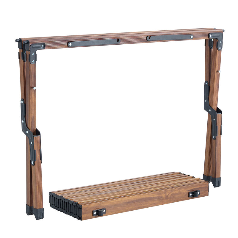 Streamdale Folding Outdoor Table & Chairs Set, Brown/Beige