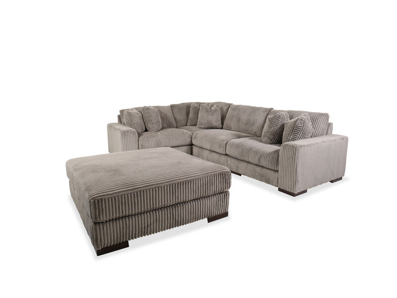 Lindyn Four-Piece Sectional and Ottoman Set