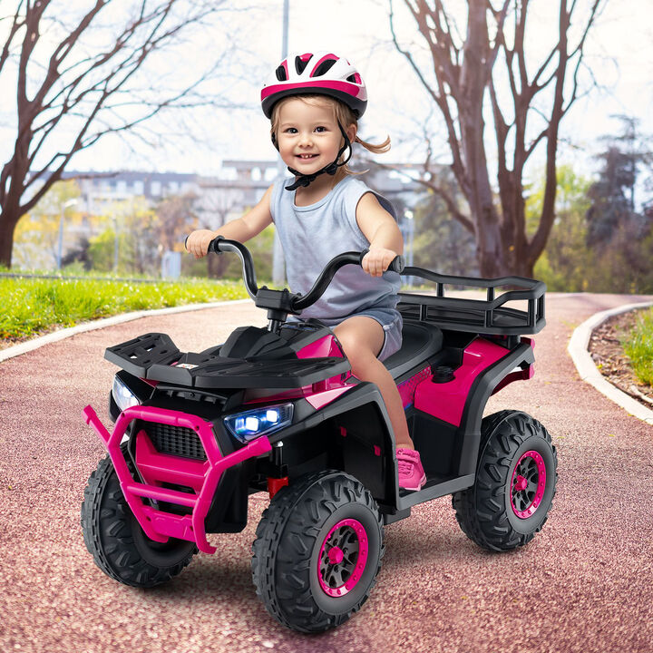 24V Kids Ride-On ATV Quad with LED Lights, Sound Effects and Electric Motor