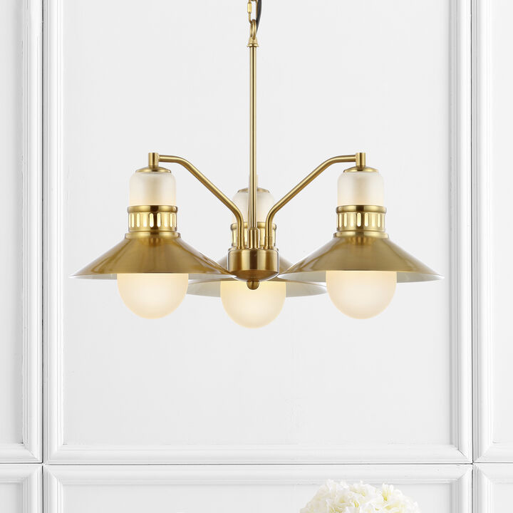 Colin Adjustable Iron/Glass Retro Hurricane LED Pendant