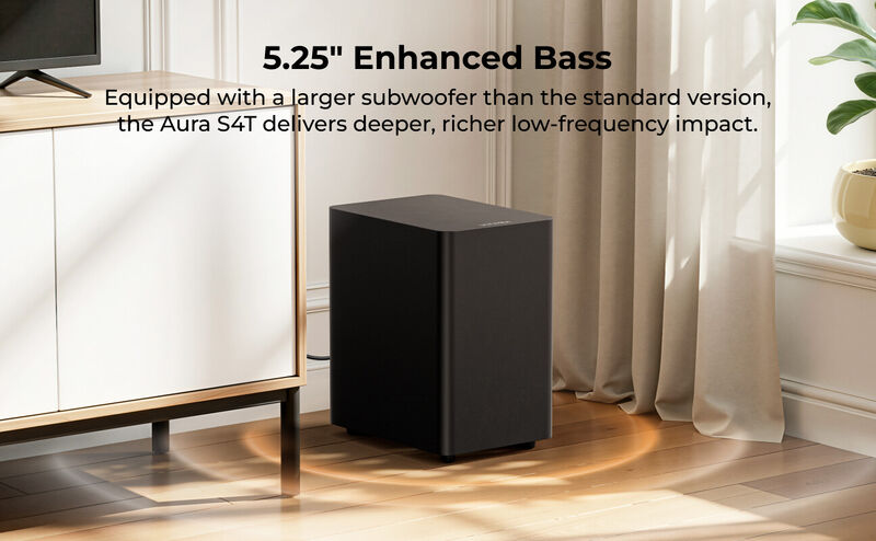 ULTIMEA Aura S4T 7.1ch TV Soundbar with 4 Surround Speakers,350W,5.25" Subwoofer,Surround Sound System with Subwoofer, Bluetooth 6.0, HDMI image number 2