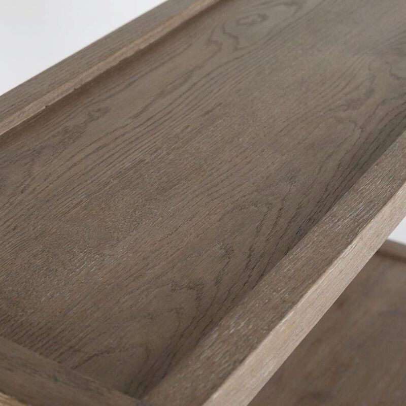 Lowell Oak Wood Console Table with Natural Grain Finish image number 4