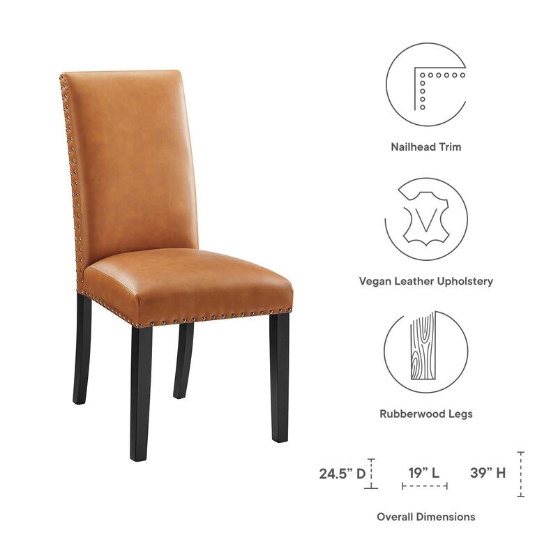 Parcel Dining Vinyl Side Chair-Benzara image number 5