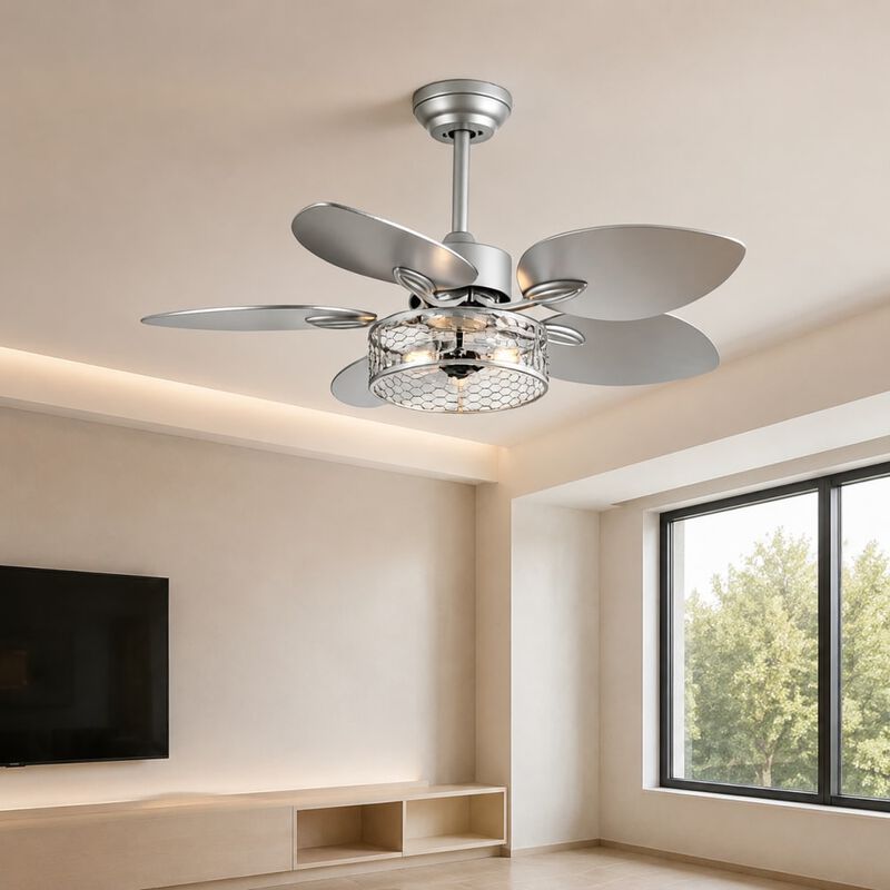 42" Indoor Ceiling Fan with Light and Remote Control image number 3
