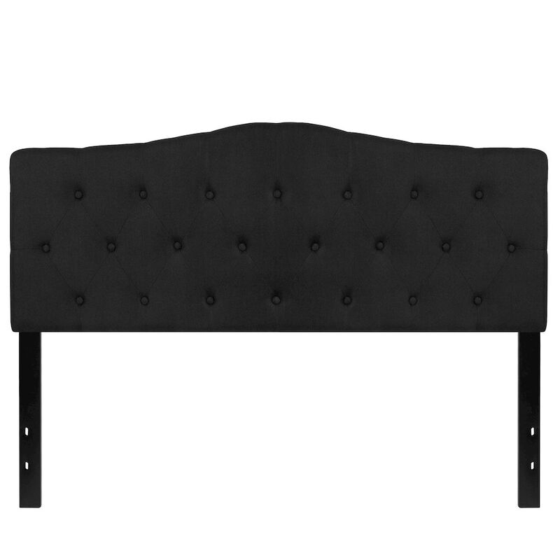 Flash Furniture Tufted Upholstered Queen Size Headboard in Black Fabric image number 5