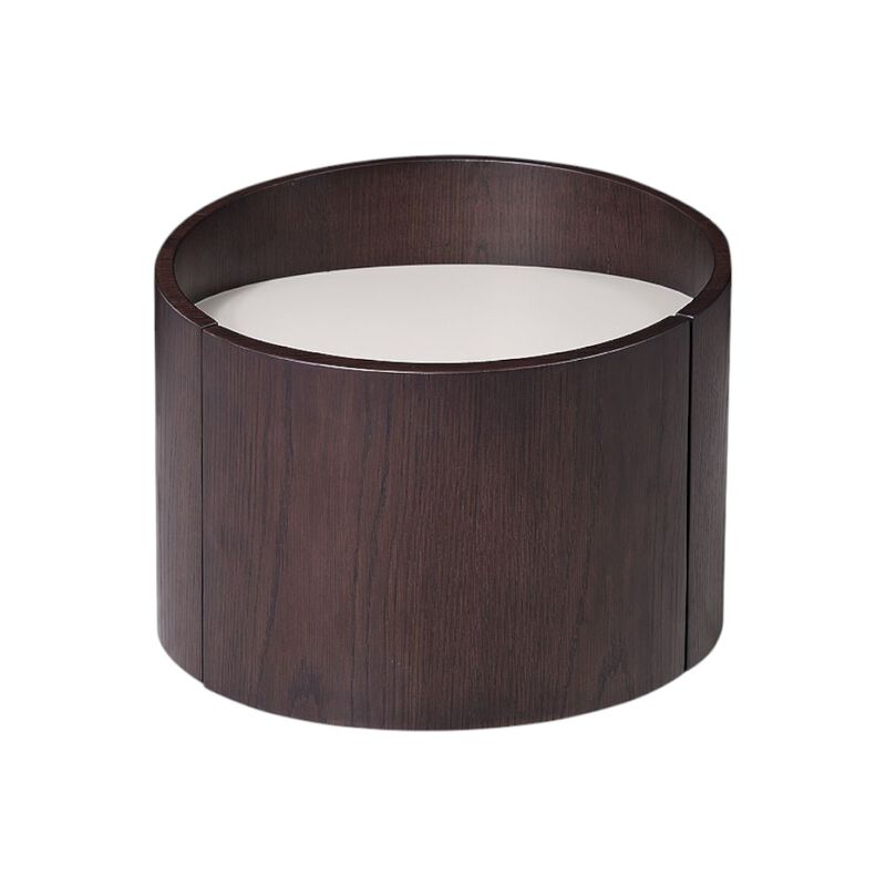 Round Solid Wood End Table &ndash; Minimalist Design for Modern or Rustic Interiors image number 3