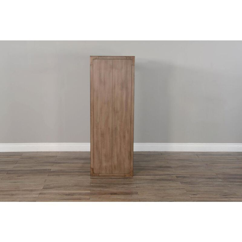 Sunny Designs Doe Valley 50 Mid-Century Mahogany Wood Sofa Table in Taupe Brown