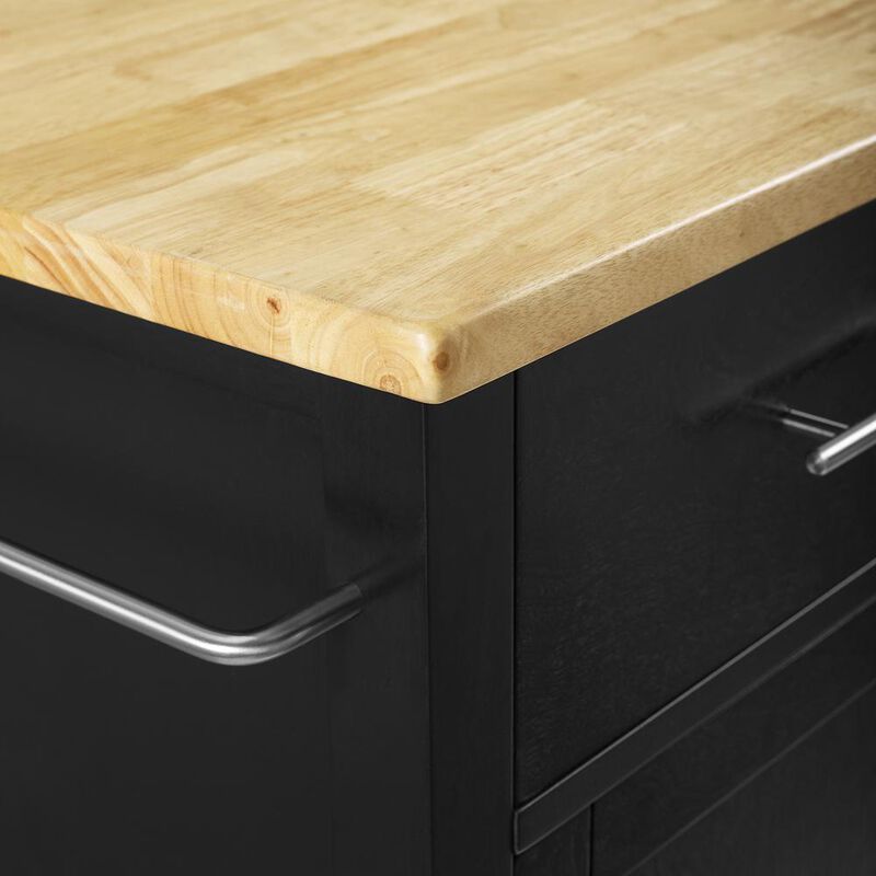 Crosley Furniture Savannah Wood Top Drop Leaf Kitchen Island/Cart