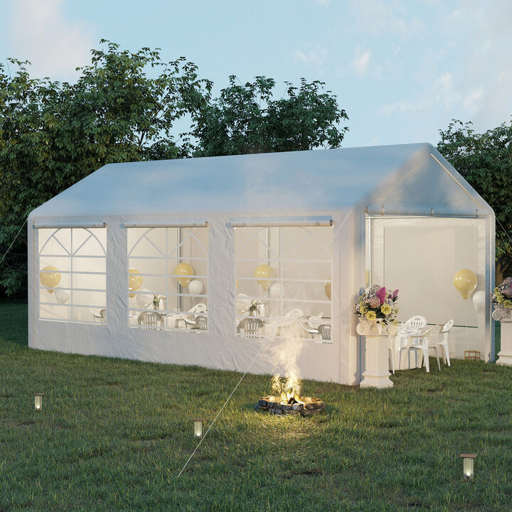 10' x 20' Gazebo Canopy, Carport & Party Tent with 4 Removable Side Walls