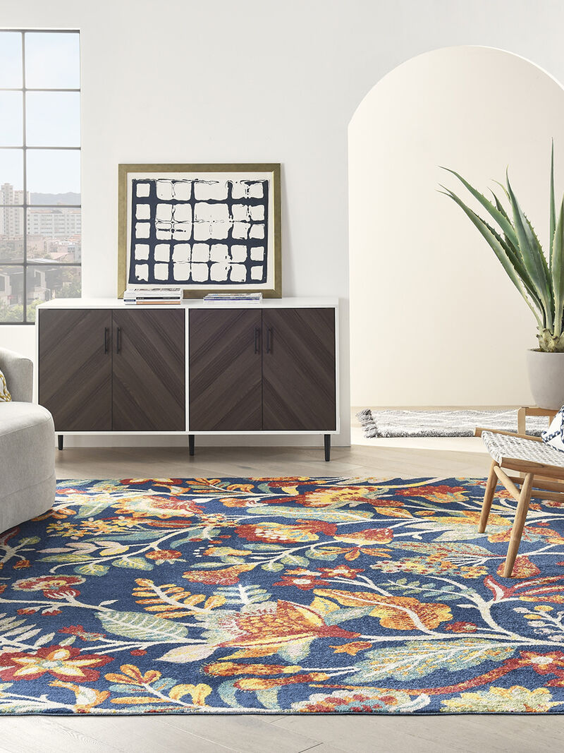 Allur ALR09 Navy/Multicolor 9' x 12' Rug