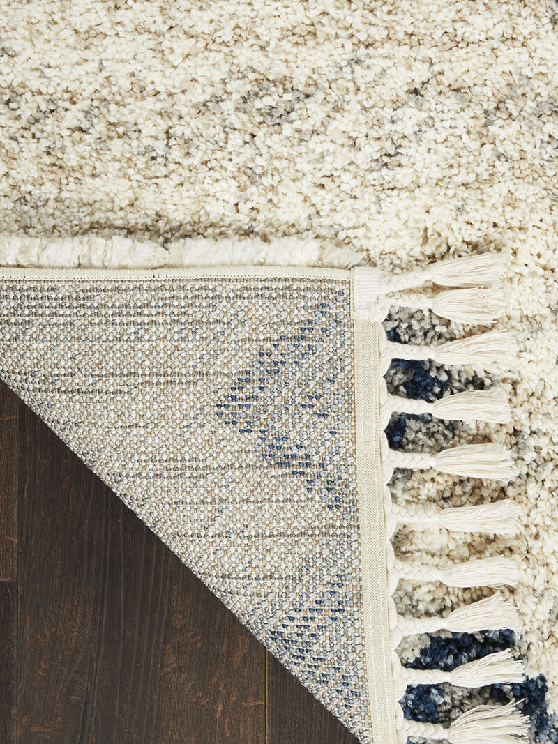 Oslo Shag OSL03 Ivory/Blue 5'3" x 7'9" Rug