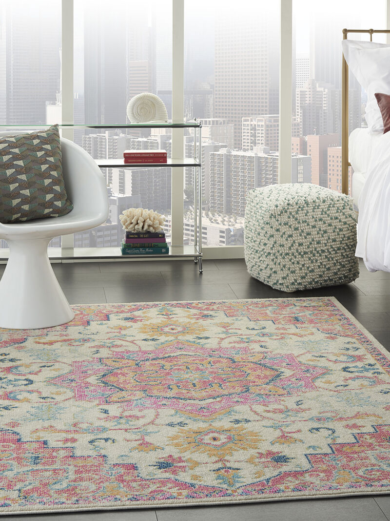 Passion PSN25 Ivory/Pink 5' x Round Rug image number 8
