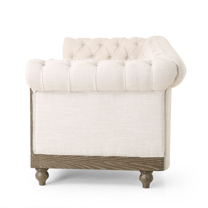 Merax Mirod Comfy 3-Seat Sofa with Wooden Legs, Retro Style for Living Room and Study Sofa image number 4