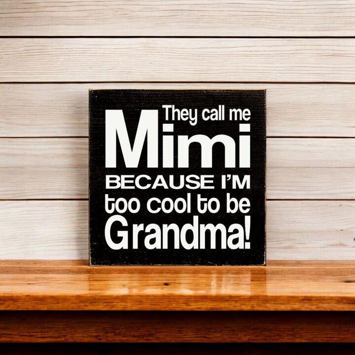 Solid Pine Mimi Quote Wall Sign for Home Decor and Grandparent Gift