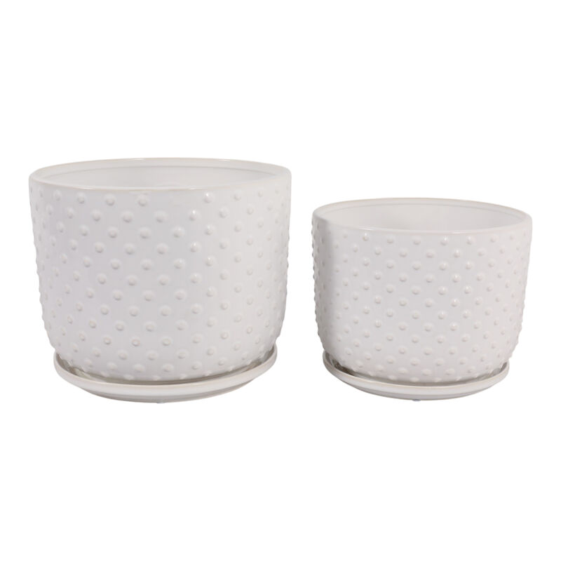 S/2 10/12" Dotted Planter image number 0
