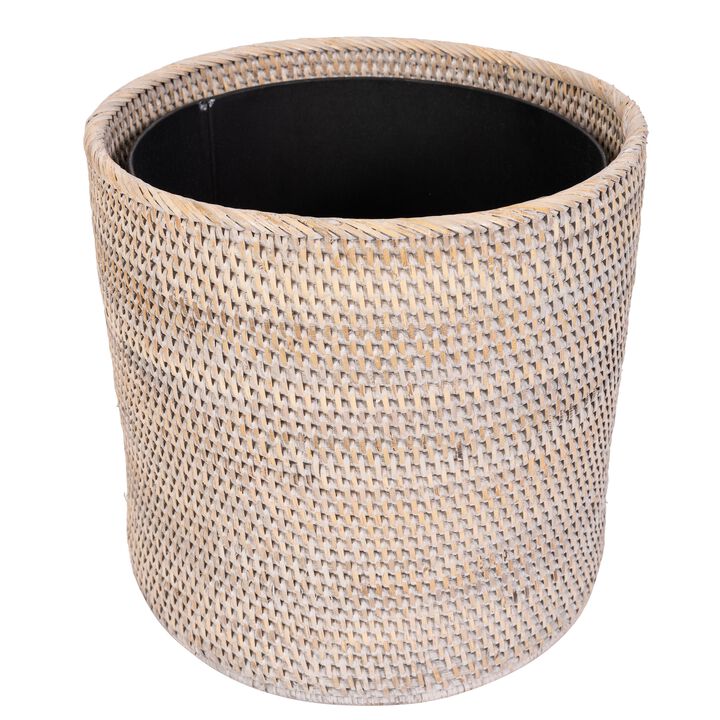 Saboga Home&trade; Round Waste Basket with Metal Liner