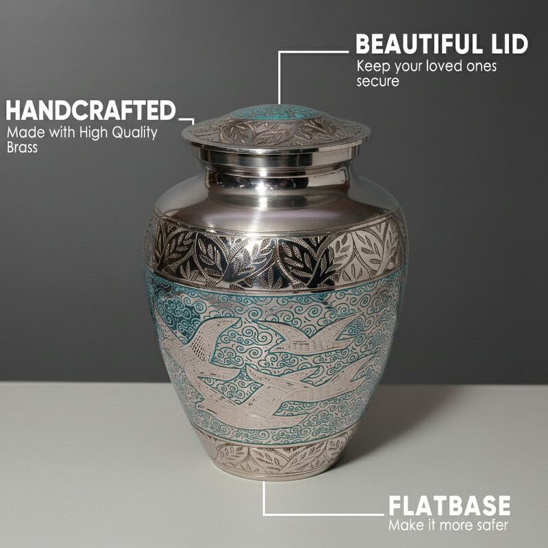 Memorial URN with bird design image number 3