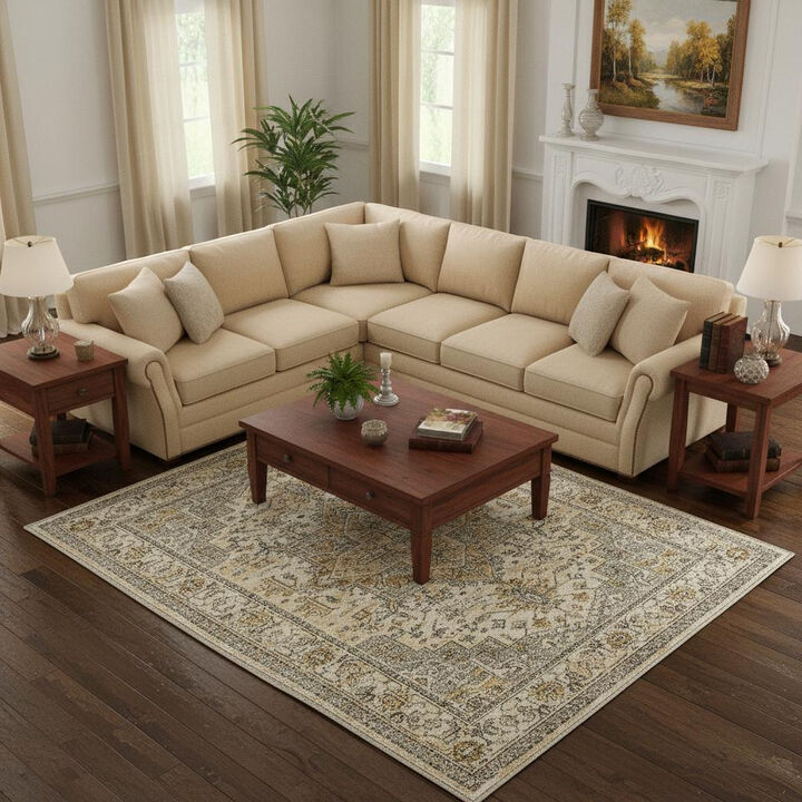 HomeRoots Oriental Washable Area Rug