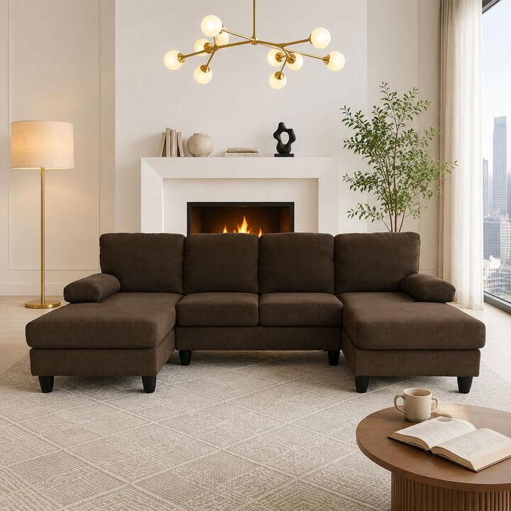 Kunfip upholstery U-Shaped Sofa