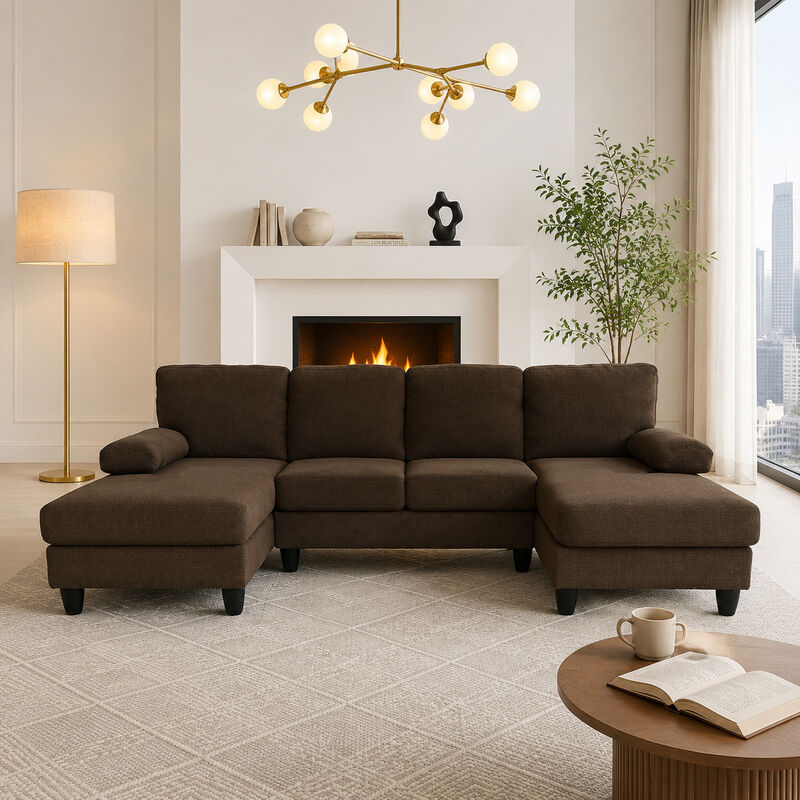 Kunfip upholstery U-Shaped Sofa image number 1