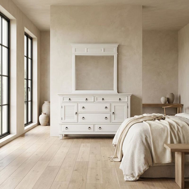 Alpine Furniture Winchester Mirror, White image number 1