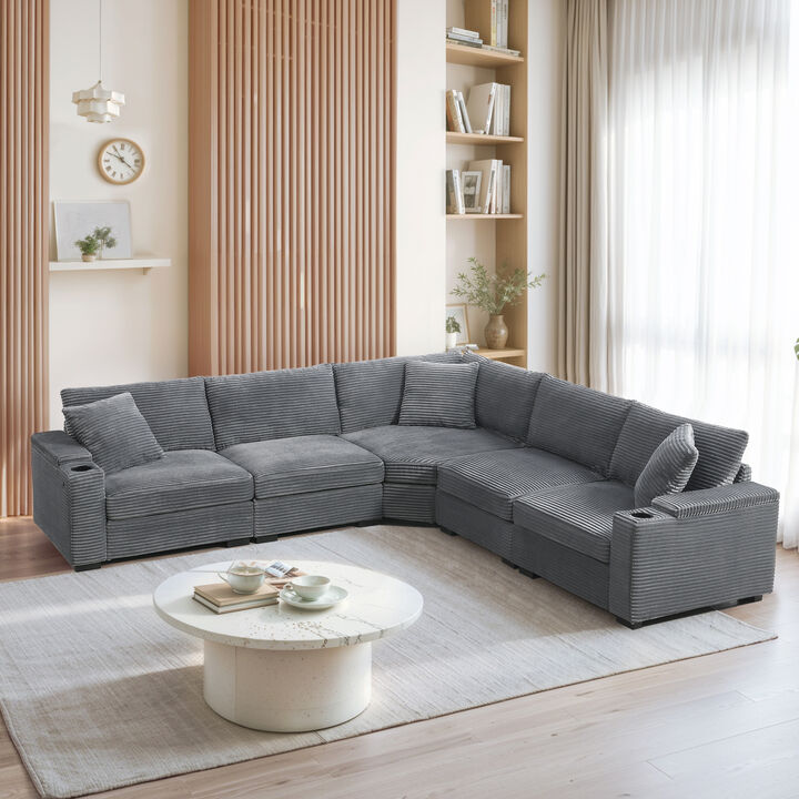 Merax Convertible L Shaped Sectional Sofa