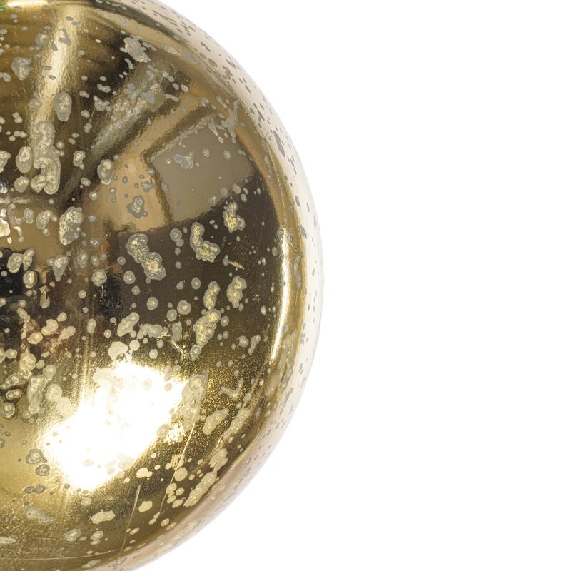 Vickerman 4.75" Christmas Ornament Ball, Champagne Shiny Mercury Finish, Shatterproof Plastic, Holiday Christmas Tree Decoration, 4 Pack image number 2