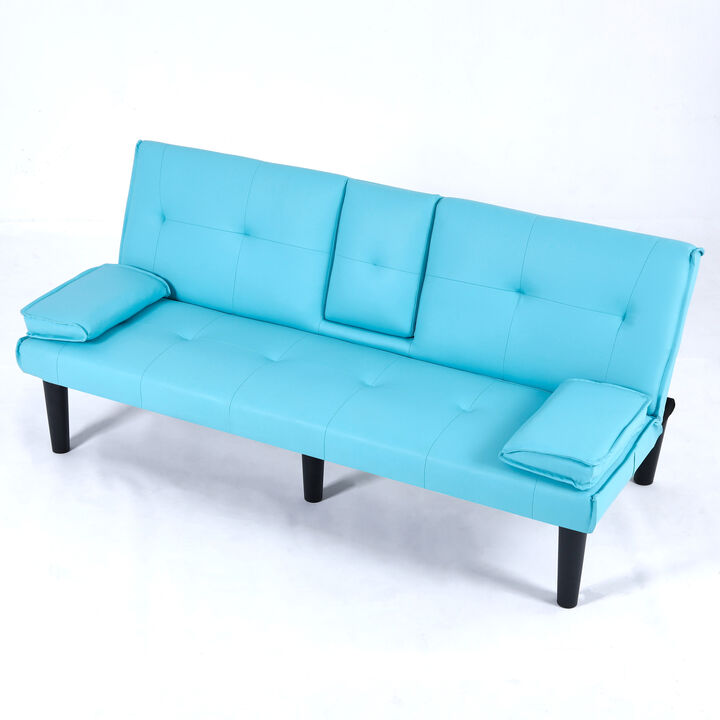 Merax multi-functional loveseats with a foldable and cup holder design