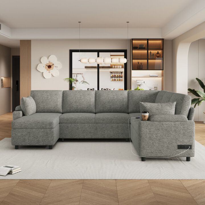 Zornug  Convertible L-Shaped Sectional Sofa Bed