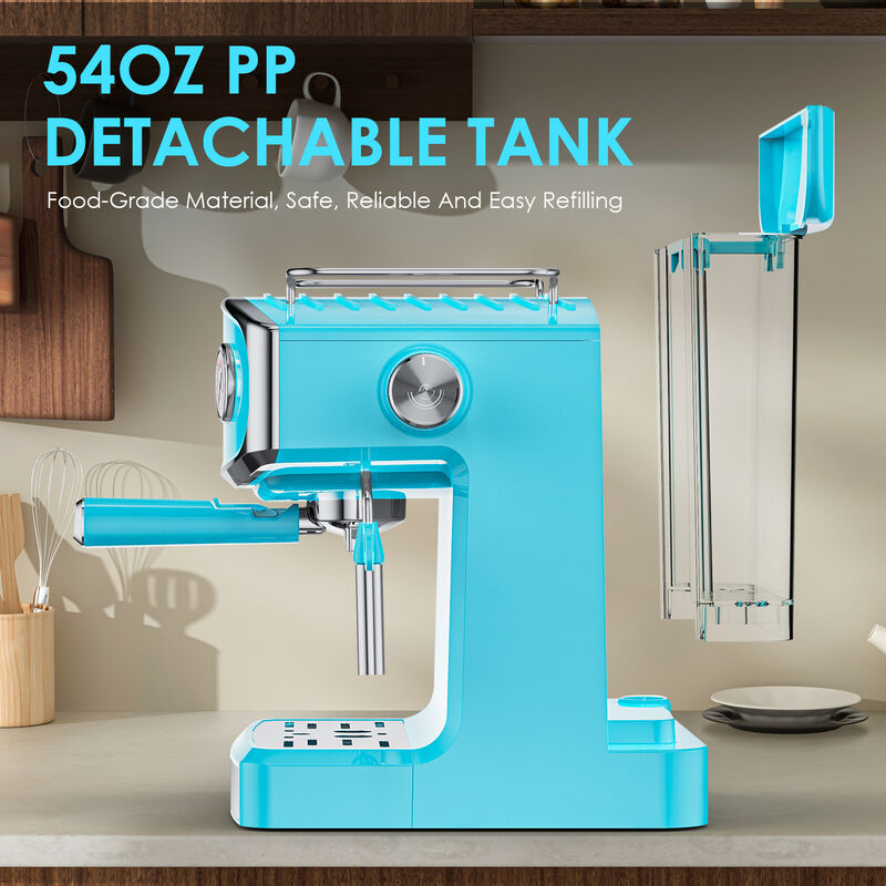 20 Bar Espresso Machine, Espresso Maker with Milk Frother Steam Wand, Pressure Gauge & 54oz Large Water Tank image number 2