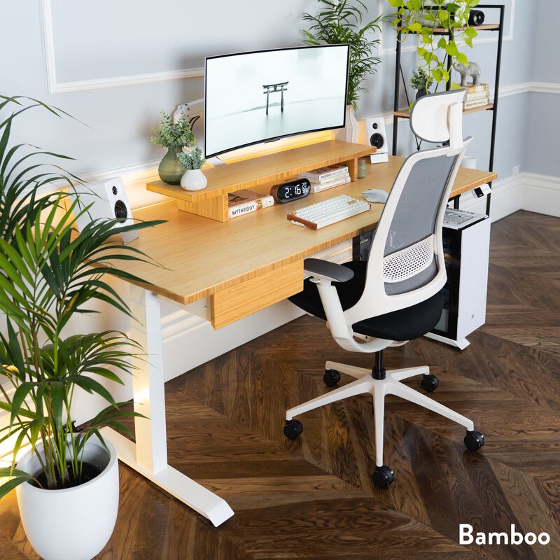 Desky Dual Bamboo Sit Stand Desk image number 3