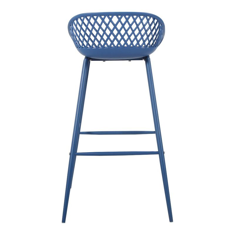 Moe&rsquo;s Piazza Outdoor Barstool Blue - Set Of Two