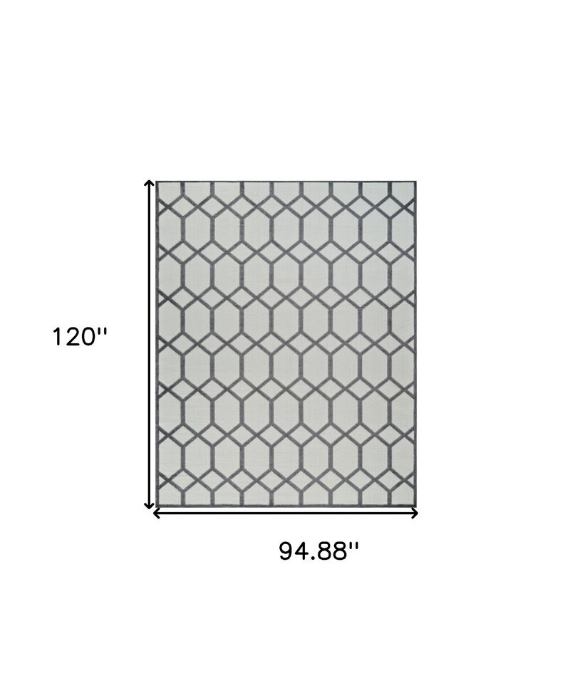 HomeRoots Geometric Distressed Indoor Outdoor Area Rug image number 2
