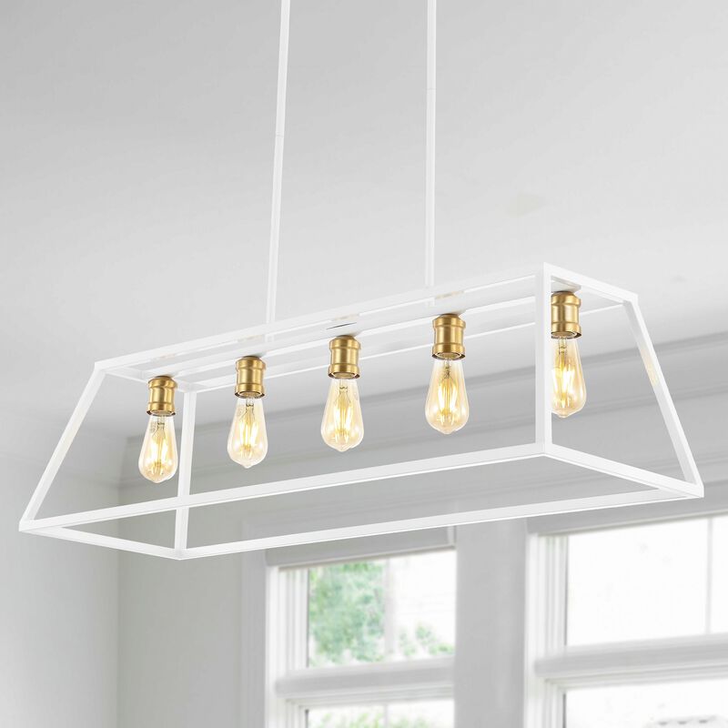 Floyd Adjustable Iron Farmhouse Vintage LED Dimmable Pendant