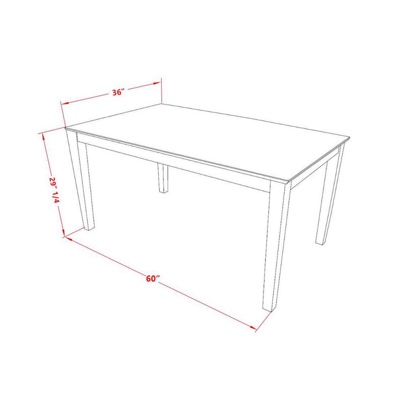 East West Furniture Dining Table- Dining Chairs image number 2