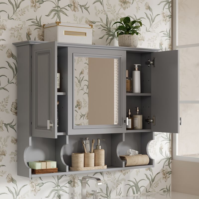 ELEMENT ACE Wall Mounted Medicine Cabinet with Adjustable Shelves and Soft Close Doors image number 3