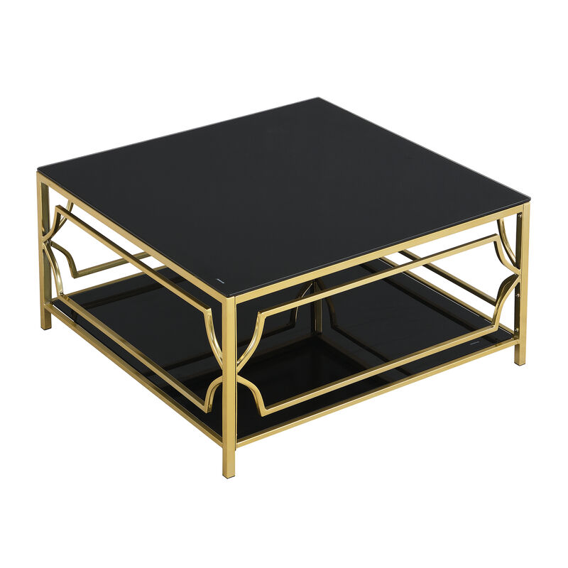 Lofnip Square Glass Coffee Table image number 8