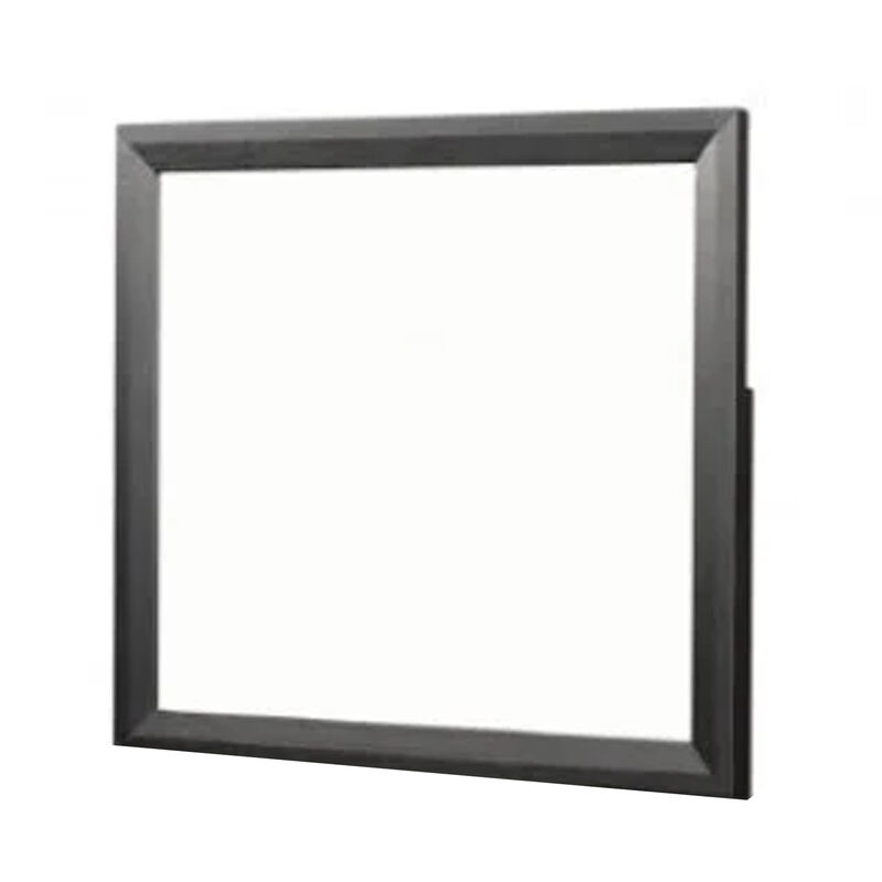 Kaira Dresser Mirror with Espresso Brown Solid Wood Frame, 36x42